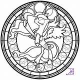 Coloring Pages Luna Pony Little Mlp Stained Glass Princess Window Custom Printable Book Geeksvgs Colouring Getcolorings Rose Disney Color Print sketch template