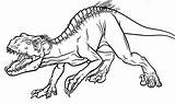 Indoraptor Jurassic Aterrador sketch template