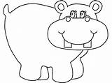 Hippo Coloring Pages Getcolorings sketch template