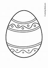 Easter Coloring Drawing Pages Egg Eggs Outline Kids Colouring Draw Sheets Printable Easy Color Activities Drawings Prinables Happy Paint Getdrawings sketch template
