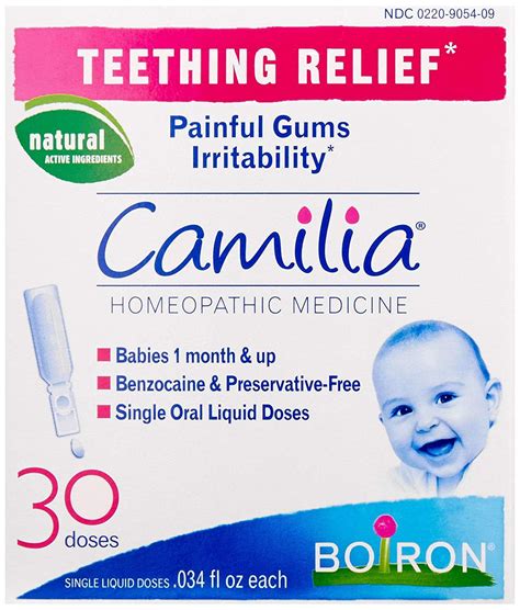 camilia baby teething relief  doses teething drops  painful