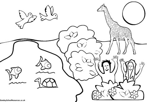 creation coloring page  sunday school kids religion pinterest