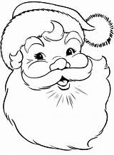 Santa Claus Face Coloring Christmas Pages Printable Drawing Easy Line Clipart Template Kids Beautiful Colouring Book Getdrawings Kidsdrawing Choose Board sketch template