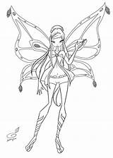 Coloring Winx Pages Flora Princess sketch template