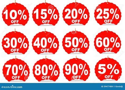 percent  discount price tag stock illustration image