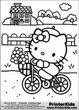 Kitty Hello Coloring Pages Summer Beach Getdrawings Getcolorings Printable Color sketch template