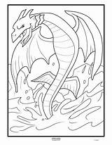 Coloring Pages Creatures Serpent Sea Make Mythical Own Mythological Getcolorings Crayola Dragon Getdrawings Colorings sketch template