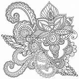 Henna Coloring Pages Paisley Designs Mehndi Adults Adult Abstract Elephant Mandala Doodles Elements Floral Drawing Getdrawings Getcolorings Color Vector Printable sketch template