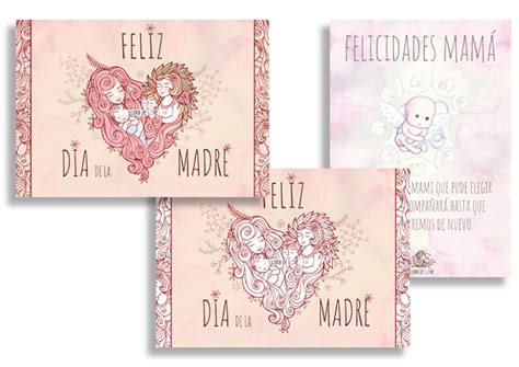 tarjetas dia de la madre para imprimir diseño artesanal