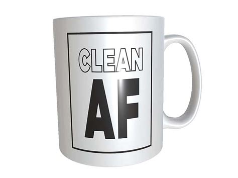 personalized clean af coffee cup  step recovery gift shop na narcotics anonymous gifts