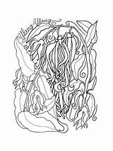 Ylang Giclee Botanical Coloring sketch template