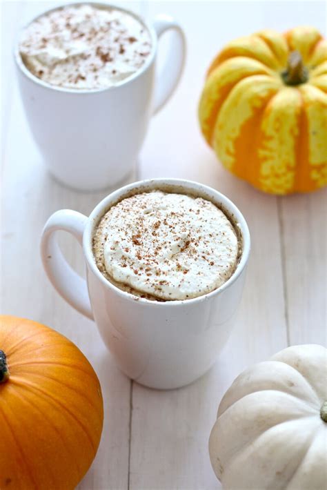 Pumpkin Spice Lattes With Real Pumpkin Puree The Girl On