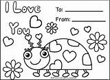 Valentines Cards Coloring Happy Printable Pages Kids Print Printables sketch template