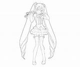 Miku Hatsune Coloring Drawing Pages Singing Print Template Drawings Chibi Sketch Getdrawings Library Clipart Line sketch template