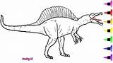 Spinosaurus Dinosaur Mewarnai Birijus Merpati Shortcake sketch template