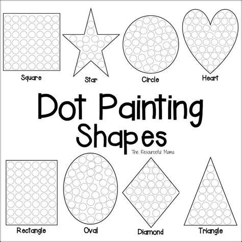 shapes dot painting  printable dot painting motor skills