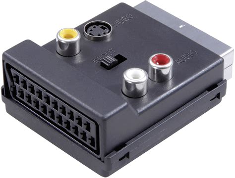 speaka professional scart rca  video  adapter  scart plug  rca socket phono