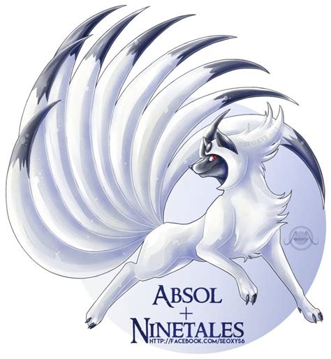 ninetales x absol [closed] by seoxys6 pokemon fusion art