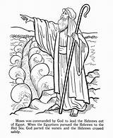 Moses Parting Ot Colouring Testament Cerita Abihu Nadab Exodus Perjanjian Mewarnai Bibel Iklan sketch template