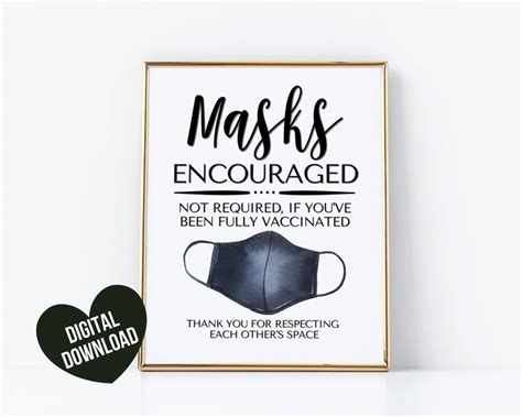 face mask optional sign printable printable world holiday