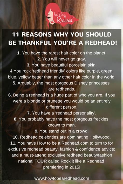 11 reasons why you should be thankful you re a redhead redheads red