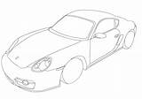 Porsche Coloring Pages Cayman Printable sketch template