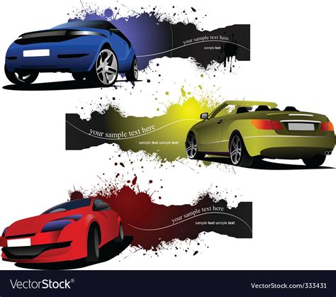 car banners royalty  vector image vectorstock