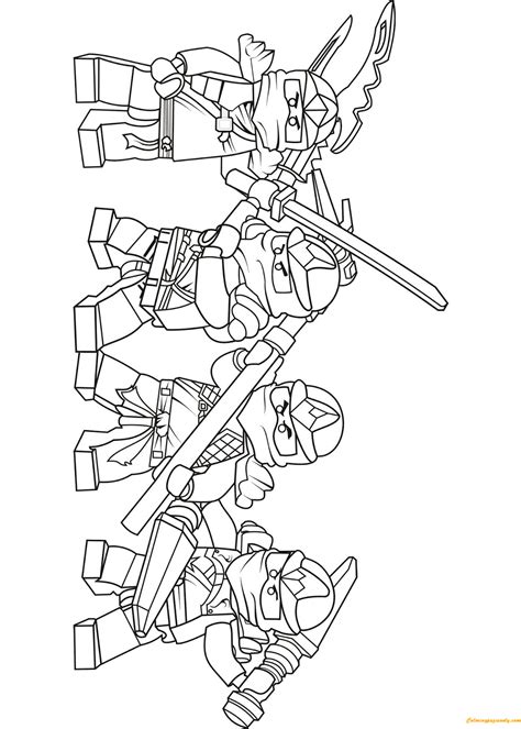 team  lego ninjago zx coloring page  coloring pages