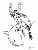 Colorear Tiburones Superheroes sketch template