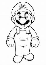 Mario Coloring Pages Super Kids sketch template