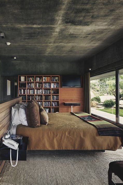 modern bachelor bedroom library homemydesign