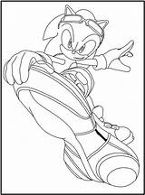 Coloring Pages Sonic Riders Hedgehog Kids Colouring Printable Rouge Choose Board sketch template