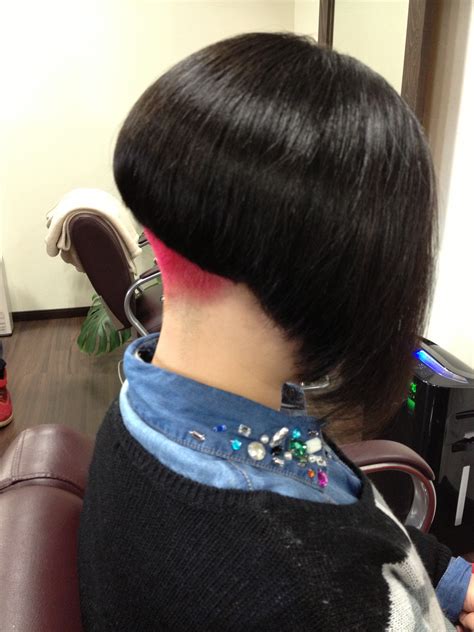 red short bob with shaved nape flickr photo sharing short hairstyle 2013