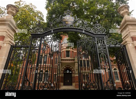 smith college gate northampton ma stock photo alamy