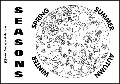 seasons colouring pages seasons kindergarten fall coloring pages