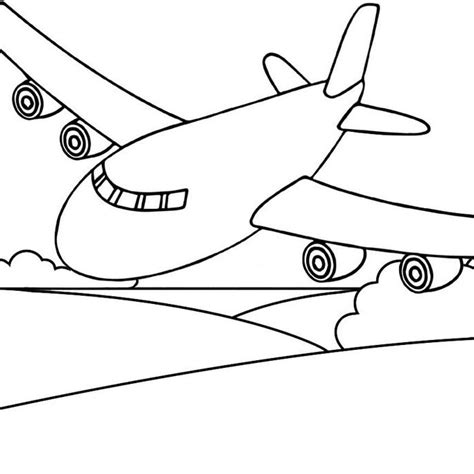 easy  awesome airplane coloring page  kids mitraland