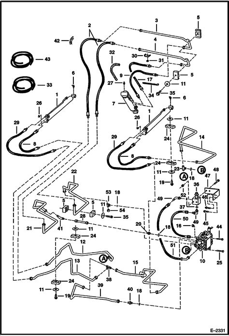 bobcat hydraulic hose diagram