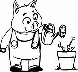 Coloring Pages Printable Pig Getcolorings Pigs Little sketch template