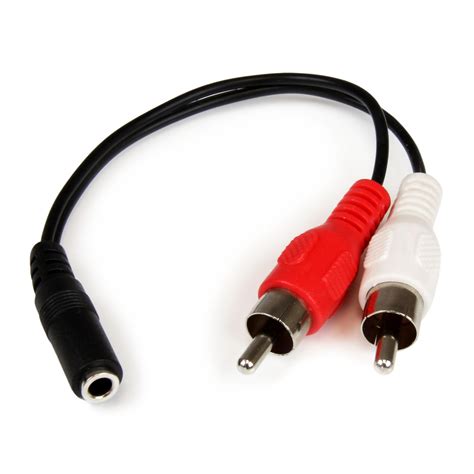 startechcom   stereo audio cable  mm female    rca male