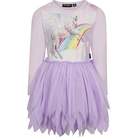 rock  baby rainbow unicorn dress  mesh skirt  lilac