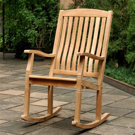 richmond solid teak wood outdoor rocking chair cambridge casual