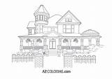 Coloring Pages House Victorian Houses Colouring Christmas Printable Clipart Template Book Garden Color Print Choose Board Books Sketch Amazing Library sketch template