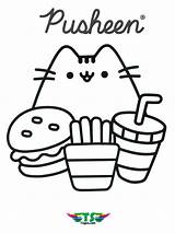 Pusheen Coloring Cat Tsgos sketch template