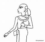 Coloring Pharaoh Child Coloringcrew sketch template