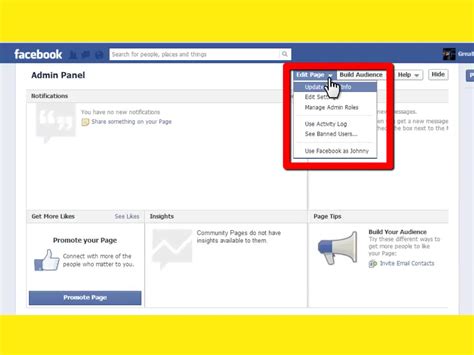 start   facebook business page   create  facebook