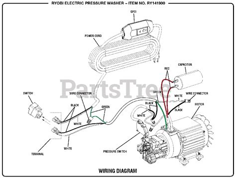 ryobi ry   ryobi pressure washer wiring diagram parts lookup  diagrams