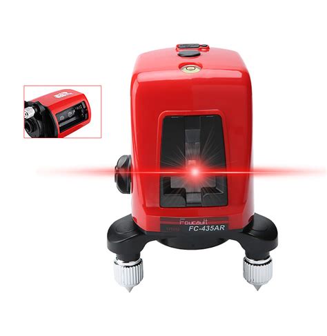 foucault fc ar mini portable   leveling red laser level device  distance meter