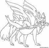 Pokemon Coloring Legendary Zacian Pages Blade Printable Shining Print Book Prints sketch template