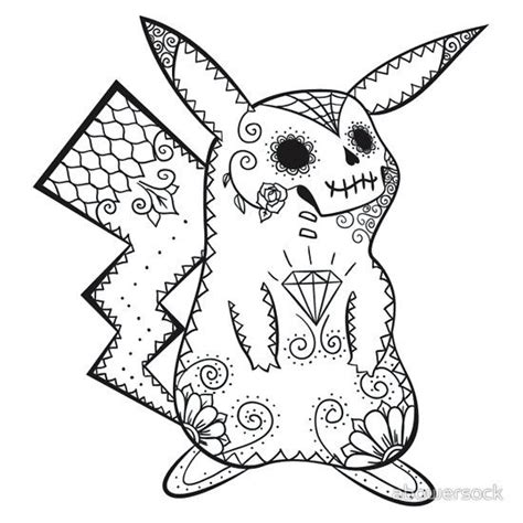 zombie pikachu coloring page zombie pikachu coloring page
