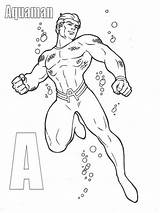 Aquaman Coloring Pages Superhero Alphabet Color Printable Kids Print Super Fun Book Books Cat Superheroes Boys Draw Recommended Popular sketch template